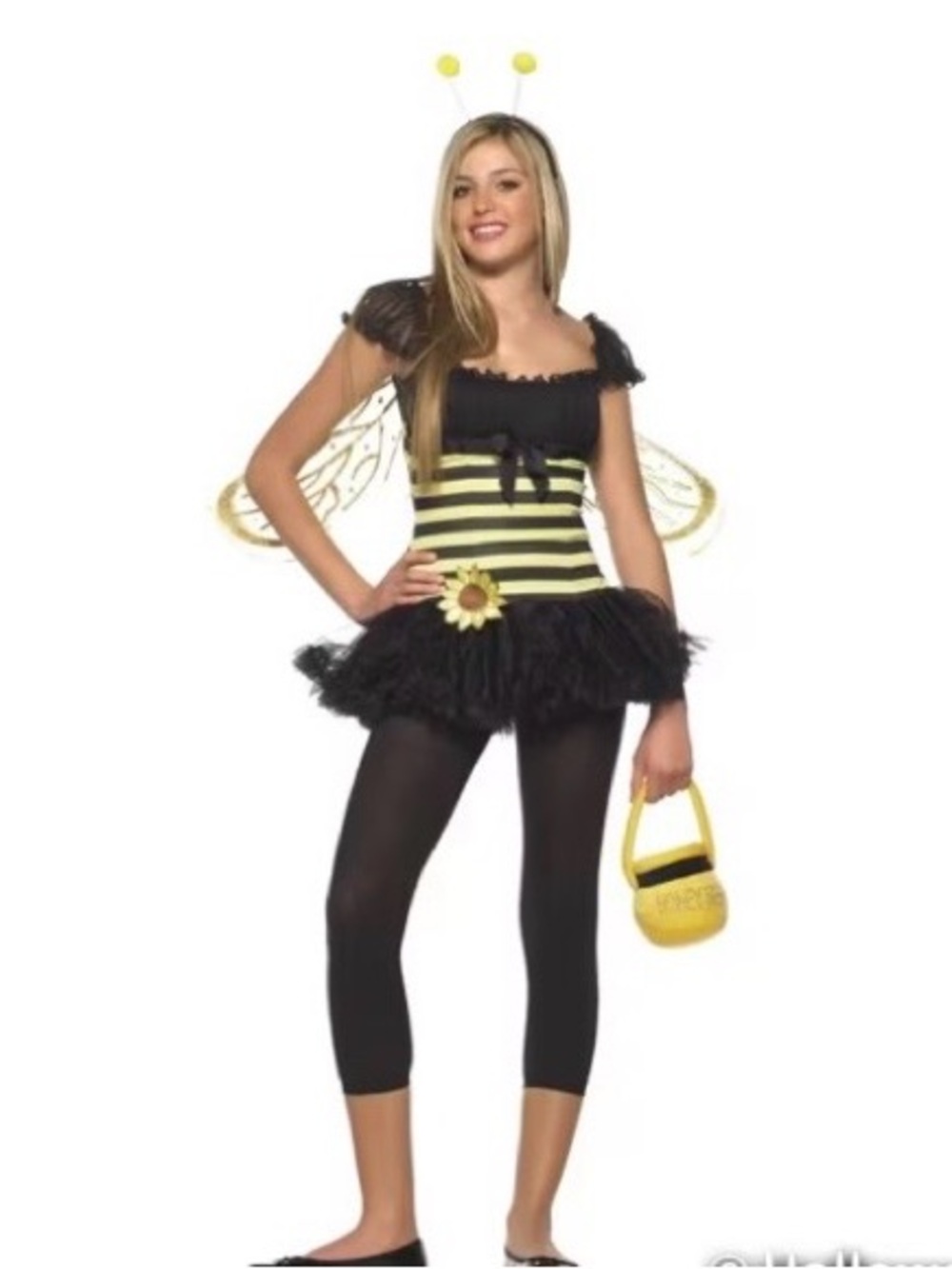Y2K Leg Avenue Teen Junior Sunflower Bumble Bee Halloween Costume Dress Size S/M